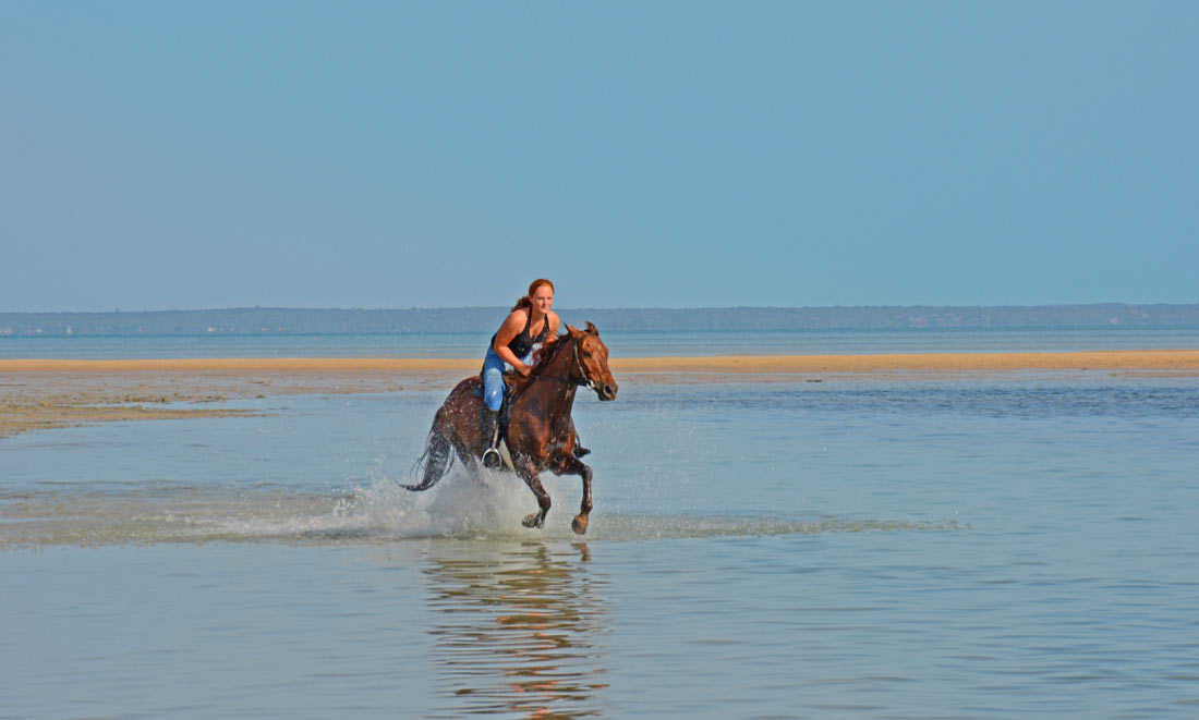 Vacaciones a Caballo en las playas Mozambique